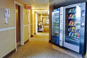 a large refrigerator in a hallway in a hospital at Comfort Inn Dartmouth in Halifax