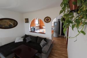 a living room with a couch and a table at Apartment Ilinović in Rovinj