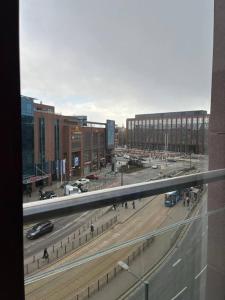 a view from a window of a city street at New Apartment OLD TOWN -6 People - 200m Town Hall in Wrocław