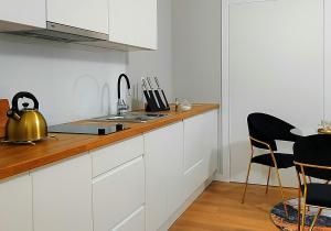 Kuchyňa alebo kuchynka v ubytovaní Hugo Star Apartments