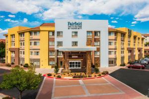 a rendering of a hotel with a parking lot at Fairfield Inn & Suites by Marriott Albuquerque Airport in Albuquerque
