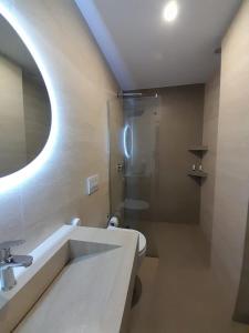 Koupelna v ubytování Solea Hotel