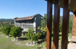 Uma vista da montanha tirada da casa de temporada 