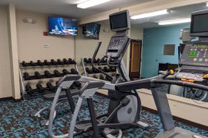 a gym with treadmills and a treadmill at Fairfield Inn Concord in Concord