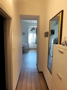 TV a/nebo společenská místnost v ubytování Apartmani Lučin