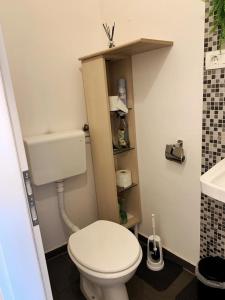 Koupelna v ubytování Apartmani Lučin