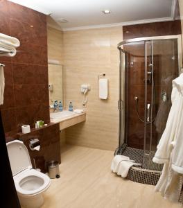Koupelna v ubytování Kiroff Hotel