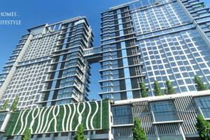 two tall buildings with trees in front of them at Love De Sea 4pax 850sf 2R2B Imperium Residence in Kuantan