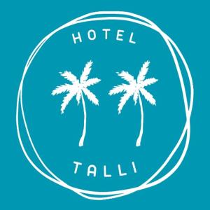 a hotel talil logo with two palm trees in a circle at Talli Hotel in Curitiba