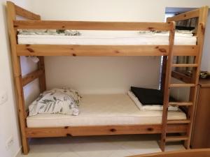 - deux lits superposés dans une chambre dans l'établissement Apartma Praprot, à Mojstrana