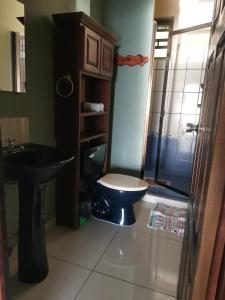 a bathroom with a toilet and a sink at House Susan in San Pedrillo