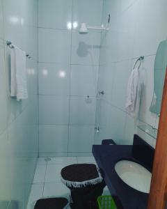 Phòng tắm tại Casa Temporada, jequia