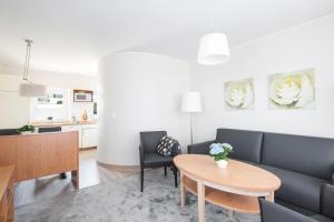 Kuchyň nebo kuchyňský kout v ubytování Apartmenthaus Seehof