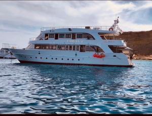 ein Kreuzfahrtschiff im Wasser in der Unterkunft Tawil 2 in Sharm El Sheikh