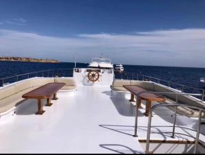 a view of the deck of a boat on the ocean at Tawil 2 in Sharm El Sheikh