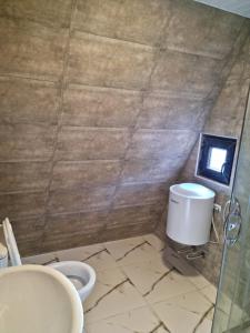 Vannituba majutusasutuses Cottage Tvishi