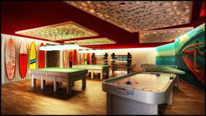
A billiards table at Dreams Las Mareas All Inclusive

