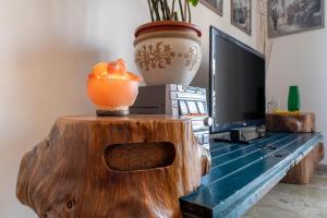 A television and/or entertainment centre at Apartment Helios