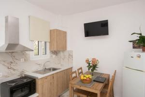 Kuchyň nebo kuchyňský kout v ubytování Zervakis Apartments