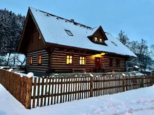 Apartmány u vlčích jam v zime