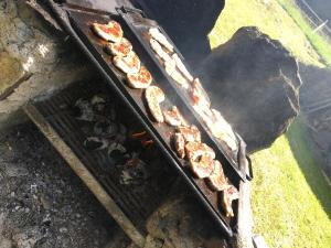 una parrilla con un montón de comida cocinando en ella en Agritur Ruatti, en Rabbi 27 fotos más