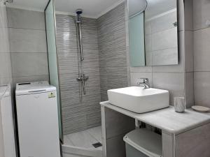Koupelna v ubytování Cozy Apartment in Nea Palatia-Oropos + 37 fotografií
