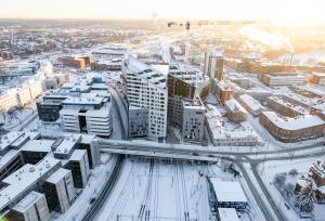 Letecký snímek ubytování 2ndhomes Tampere "Opaali" Apartment - New City Studio next to the Nokia Arena