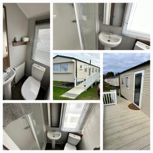 a collage of pictures of a bathroom with a house at Seton Sands St Andrews in Port Seton