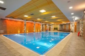 a large swimming pool in a hotel room at Hotel Perła Bieszczadów Geovita in Czarna