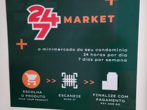 a poster for a market with different symbols on it at Beira Mar Fortaleza Landscape in Fortaleza