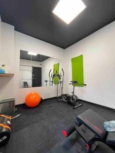 Posilňovňa alebo fitness centrum v ubytovaní Le Black Pearl avec salle de sport