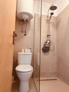 ビオグラード・ナ・モルにあるBeach Apartmentのバスルーム(トイレ、シャワー付)