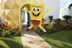 a cartoon character jumping out of a building at Nickelodeon Hotels & Resorts Punta Cana - Gourmet All Inclusive by Karisma in Punta Cana