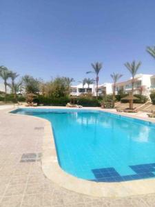 una gran piscina azul en un complejo en Luxury & stylish Naama bay flat at the centre of Sharm en Sharm El Sheikh