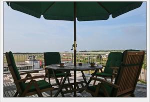 Balkón nebo terasa v ubytování Dünenhotel Borkum