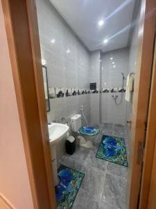 a bathroom with a toilet and a sink at LH résidence Mezouar 1 in Laayoune