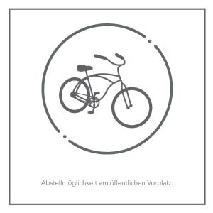 a drawing of a bike in a circle at das Dietmanns in Bad Tölz