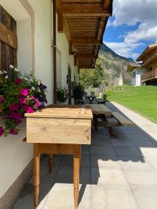 A garden outside Waldruhe Appartements
