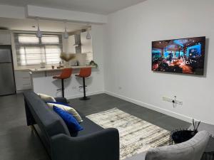 Μια τηλεόραση ή/και κέντρο ψυχαγωγίας στο Modern 2 bedroom Townhouse in Accra