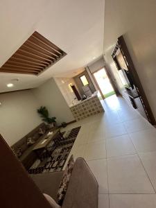 a view of a living room from the top floor of a house at Leen Serviced Apartments in Khamis Mushayt