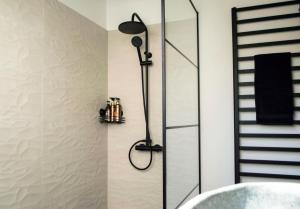 A bathroom at Treehouse apartment