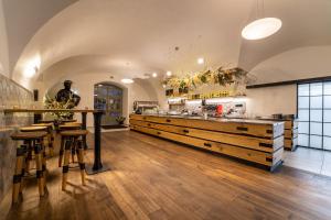 Kuchyň nebo kuchyňský kout v ubytování Hotel Panský Pivovar