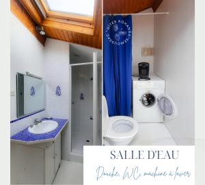 Kúpeľňa v ubytovaní Gîtes Kohanga - gîte familial avec piscine en Charente-Maritime