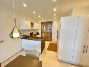 A kitchen or kitchenette at Cokkinis villa with garden overlooking the sea