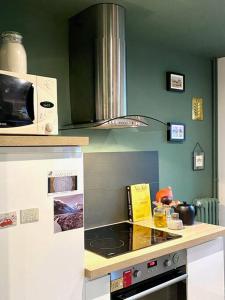 Kuchyňa alebo kuchynka v ubytovaní Appartement chaleureux entre Zola et Procé.