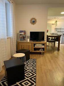 TV a/nebo společenská místnost v ubytování Apartment Sun&Sea, Senj, prvi red do mora