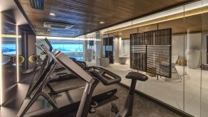 Posilňovňa alebo fitness centrum v ubytovaní Stallion d15 MEGEVE