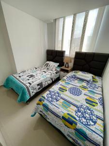 Postel nebo postele na pokoji v ubytování Moderno y cómodo apartamento en Puerta del Sol