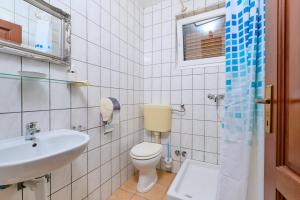 bagno con servizi igienici e lavandino di Rooms with a parking space Veli Losinj, Losinj - 21045 a Veli Lošinj (Lussingrande)