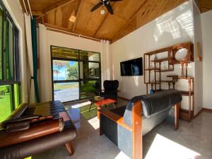 A seating area at coral coast FIJI